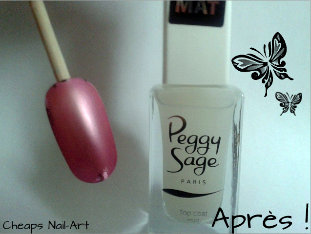 Cheaps Nail-Art test Top coat matt Peggy Sage. #1 (2)