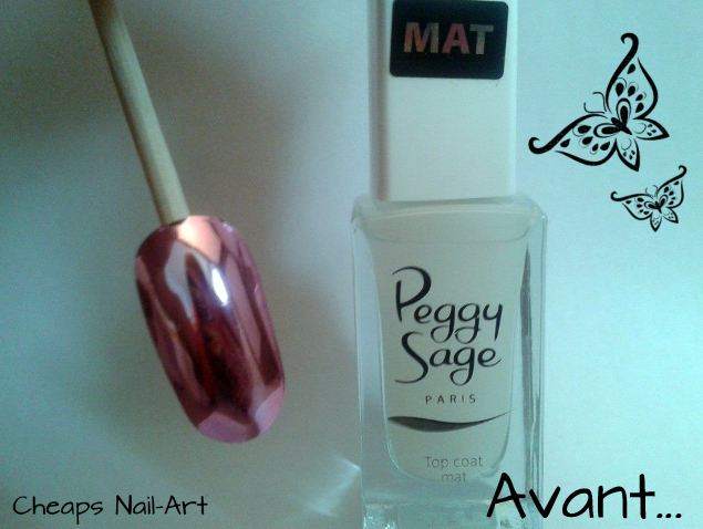 Cheaps Nail-Art test Top coat matt Peggy Sage. #1